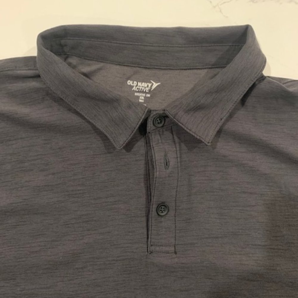 Old Navy Active Short Sleeve Polo XXL Tall Grey